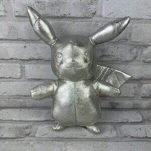 Pokemon 25th Anniversary Celebration Pikachu Stuff Toy Silver  8" Plush Doll
